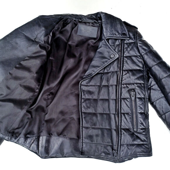 Alexander Wang x H&M Quilted Leather Moto Jacket | Y2K Streetwear Fall Staple - Picture 7 of 16